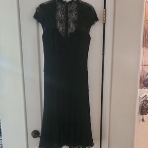Tadashi Collection Black Mock Neck Sheath Dress,‎ Size 6